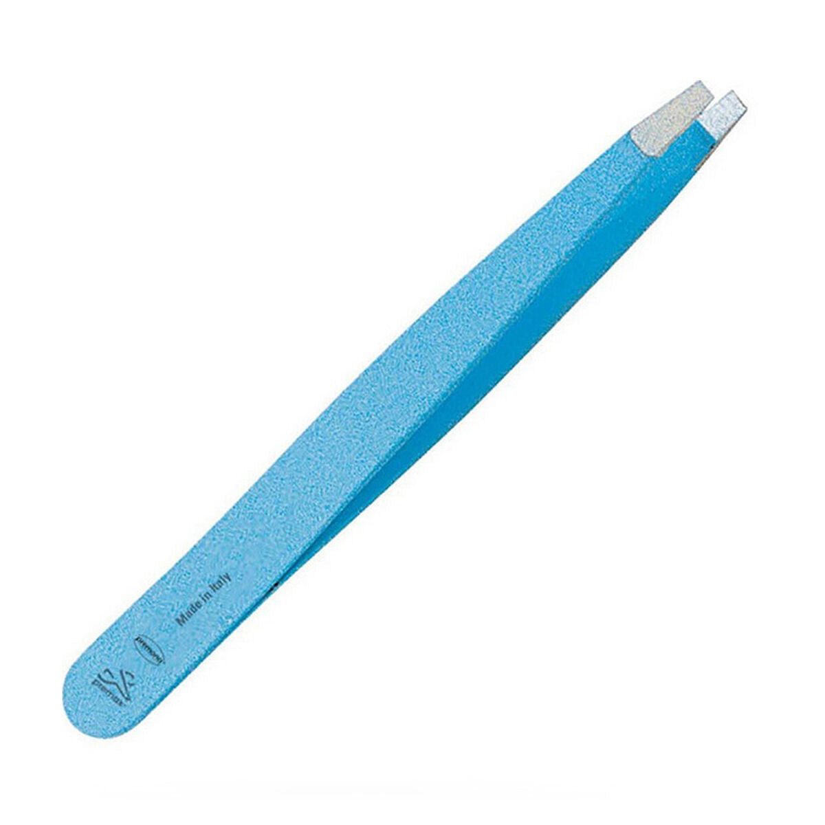 Tweezers for Plucking Premax Angled point Stainless steel Blue (9 cm)