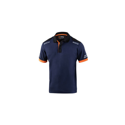 Kurzarm-Poloshirt für Herren Sparco TW Blau Orange Dunkelblau