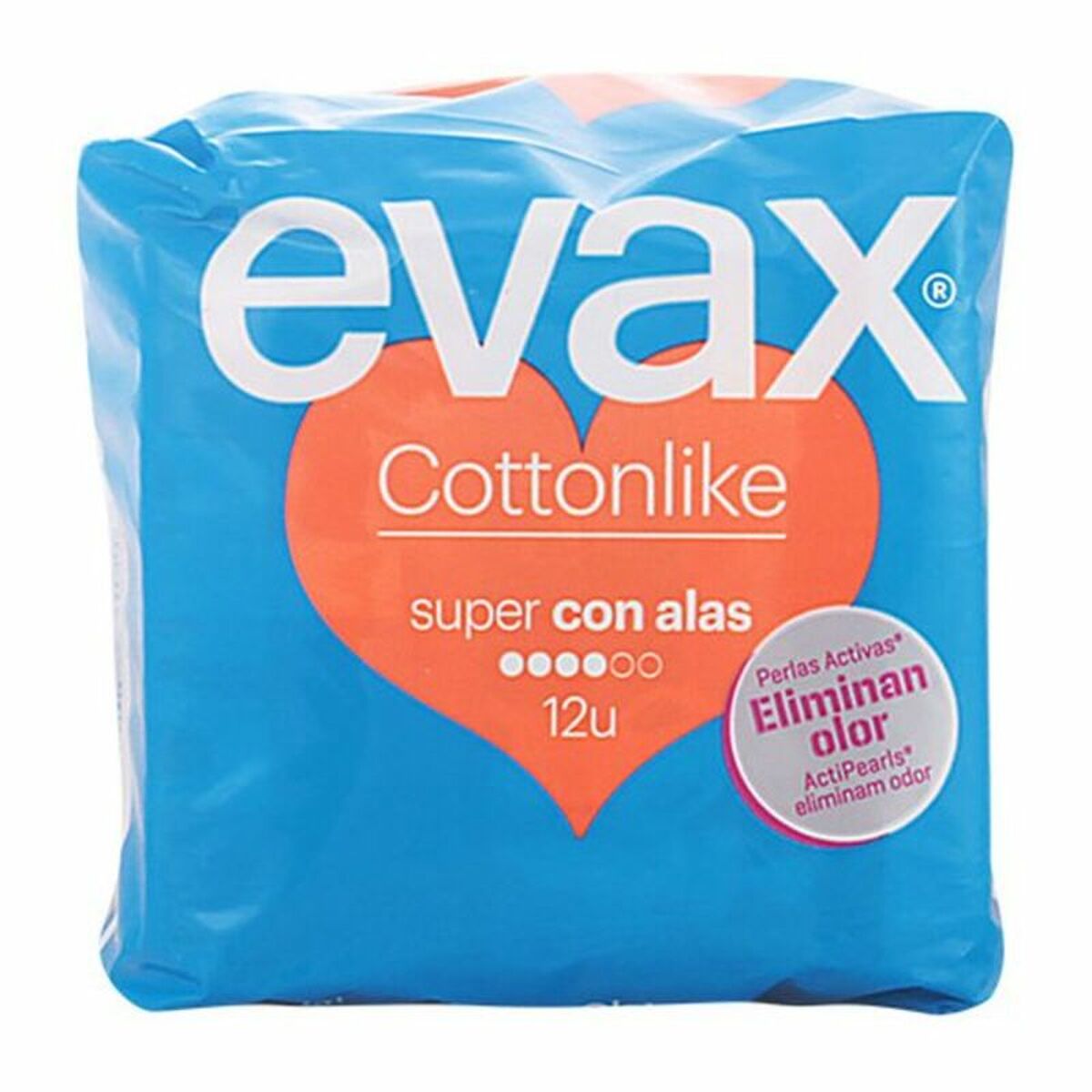 Super Damenbinden mit Flügeln Cotton Like Evax (12 uds)