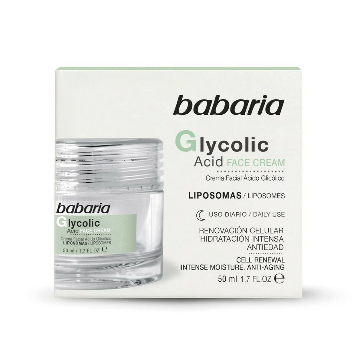 Regenerative Creme Babaria Glycolic Acid Glykolsäure 50 ml