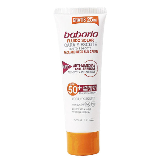 Sonnencreme fürs Gesicht SOLAR ADN SENSITIVE Babaria Spf 50 (75 ml) (Unisex) (75 ml)