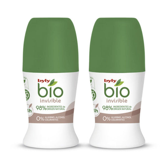 Roll-On Deodorant BIO NATURAL 0% INVISIBLE Byly (2 Stück)