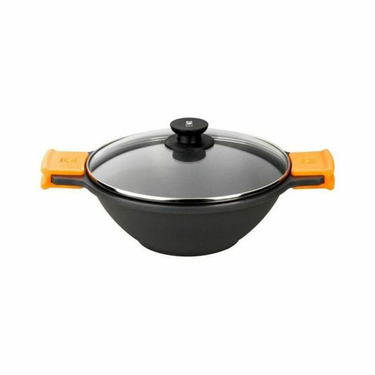 Pan BRA Braisogona_A272028 Black Black/Orange Metal Aluminium Ø 24 cm Ø 28 cm