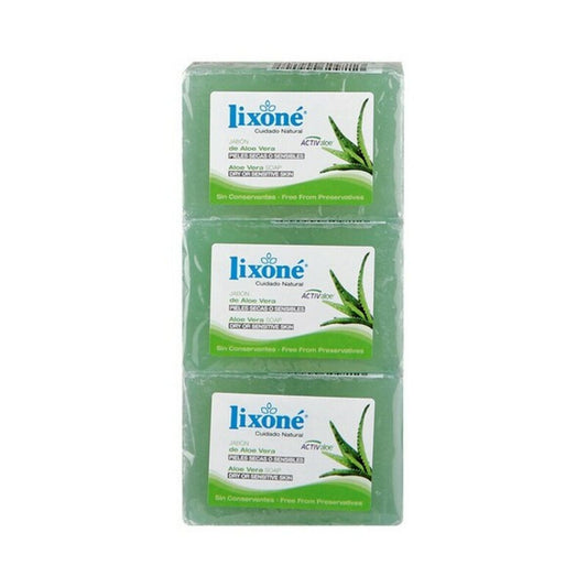 Natürliches Glycerinseifenstück Aloe Vera Lixoné (3 uds)