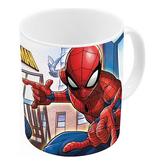 Becher Spider-Man Große Macht Blau Rot Keramik 350 ml