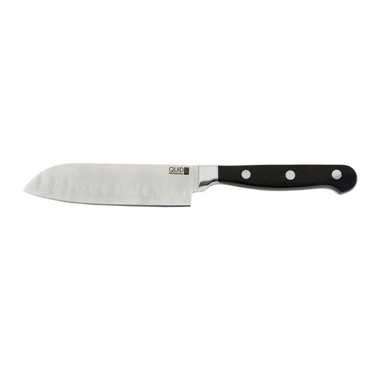 Santoku Knife Quid Professional Inox Chef Black Black Metal (13 cm) (Pack 10x) Quid Professional