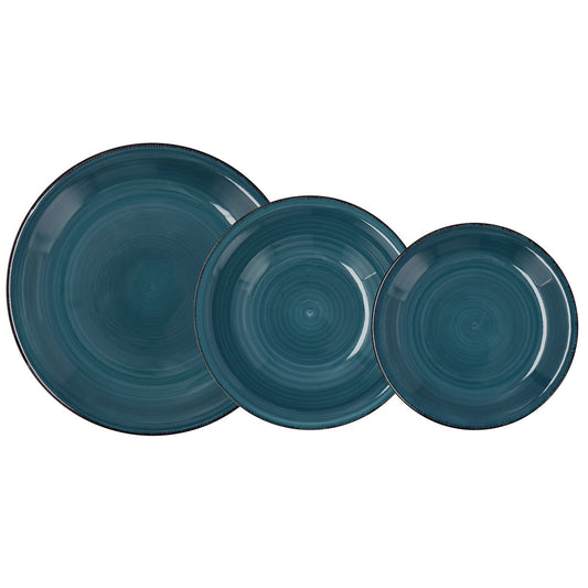 Dinnerware Set Quid Vita 18 Pieces Ceramic Blue