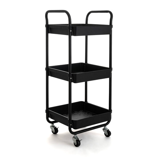 Vegetable trolley Quid Apolo Black Metal 34,5 x 29,5 x 77 cm Quid