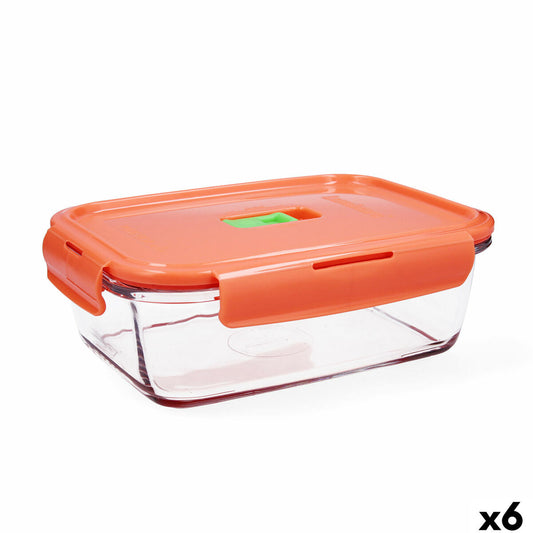 Hermetische Lunchbox Luminarc Pure Box Holy Zweifarbiges Glas 1,22 L (6 Stück)