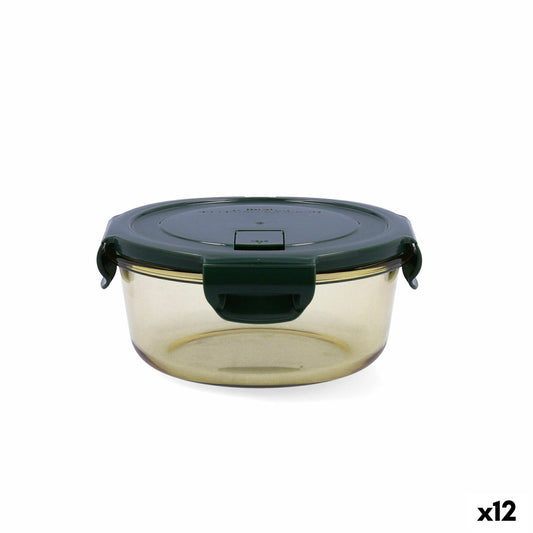 Hermetische Lunchbox Bidasoa Infinity Circular 640 ml Gelbes Glas (12 Stück)