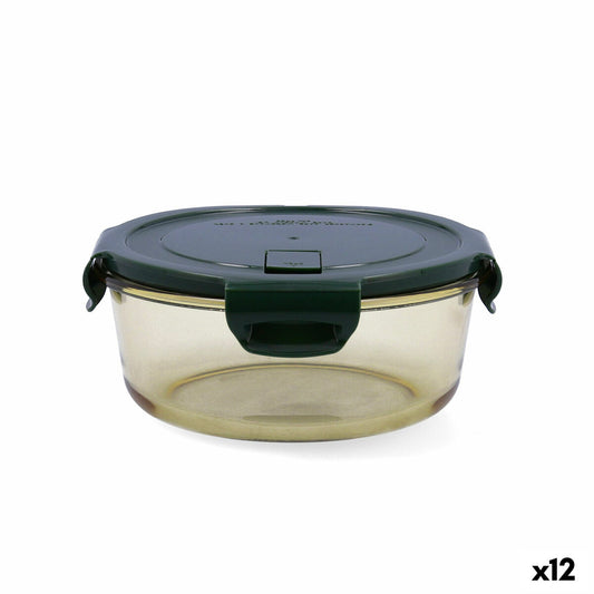 Hermetische Lunchbox Bidasoa Infinity Circular 970 ml Gelbes Glas (12 Stück)