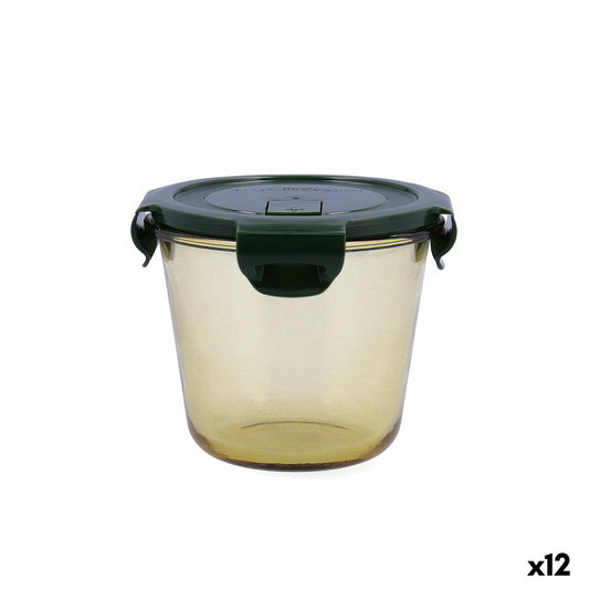 Hermetische Lunchbox Bidasoa Infinity Circular 700 ml Gelbes Glas (12 Stück)