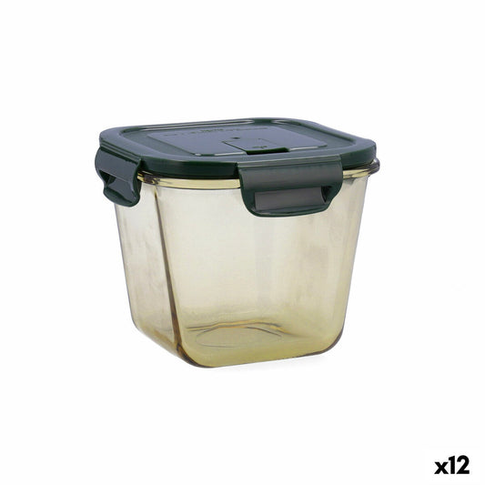 Hermetische Lunchbox Bidasoa Infinity Squared 900 ml Gelbes Glas (12 Stück)