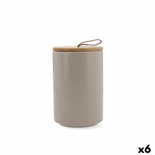 Dose Quid Ozon Beige Keramik 10,4 x 16 cm (6 Stück)