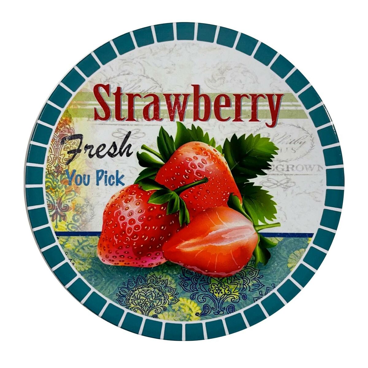 Table Mat Versa Strawberry Ceramic (20 x 20 cm)