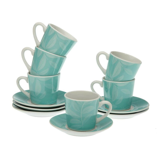 Set of 6 Cups with Plate Versa Elnora Porcelain Versa