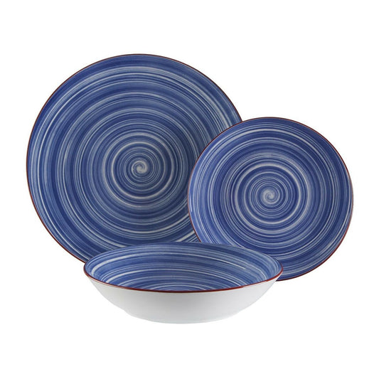 Tableware Versa Artesia Blue Porcelain 18 Pieces Versa