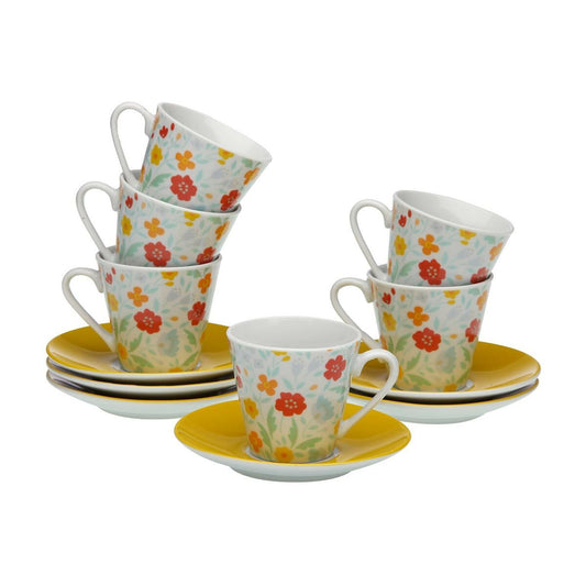 Piece Coffee Cup Set Versa Flandes 6 Units Porcelain Versa