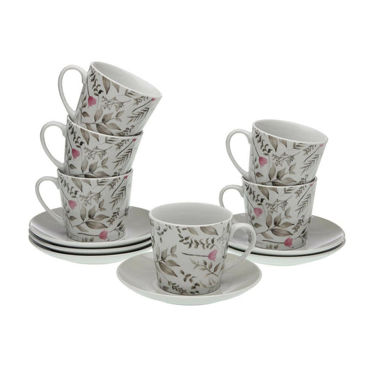 Set of 6 Cups with Plate Versa Caprice Porcelain