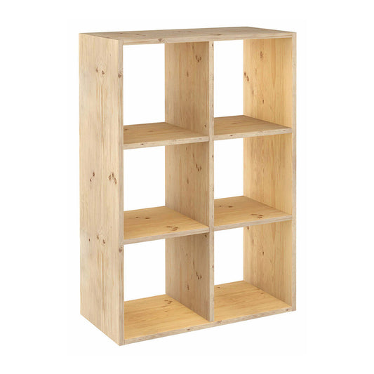 Shelves Astigarraga Dinamic 6 Brown Natural Pinewood 70,8 x 33 x 105,4 cm Cubes Modular