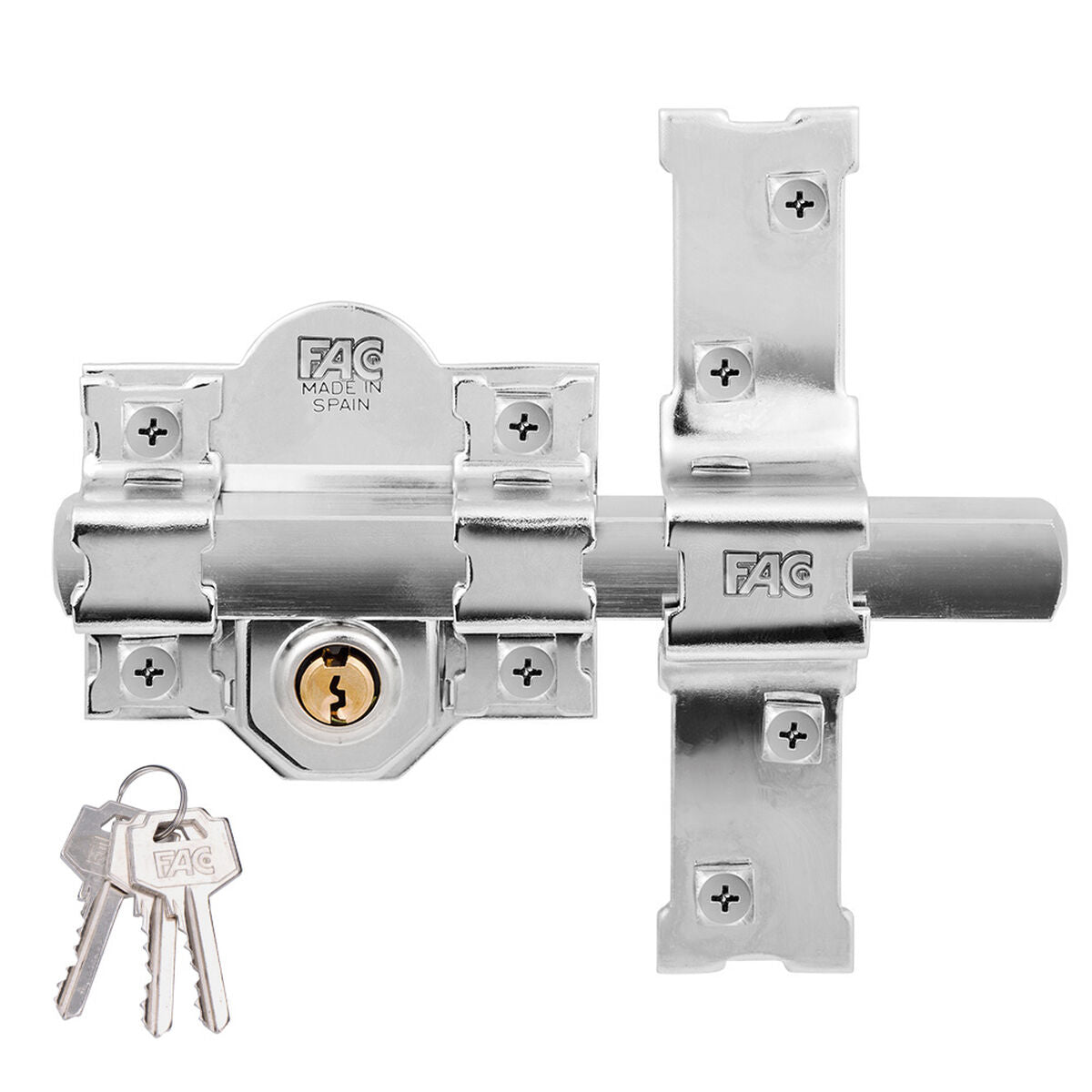 Safety lock Fac 301-l/80 nickel Steel 50 mm 80 mm Fac Seguridad