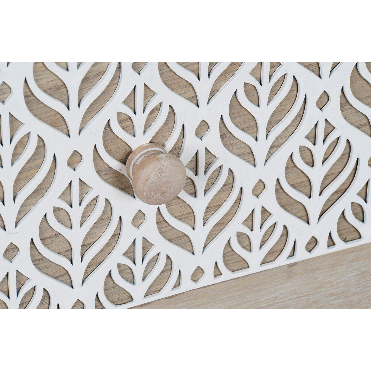 Chest of drawers DKD Home Decor 80 x 42 x 80 cm Natural White Leaf of a plant DKD Home Decor