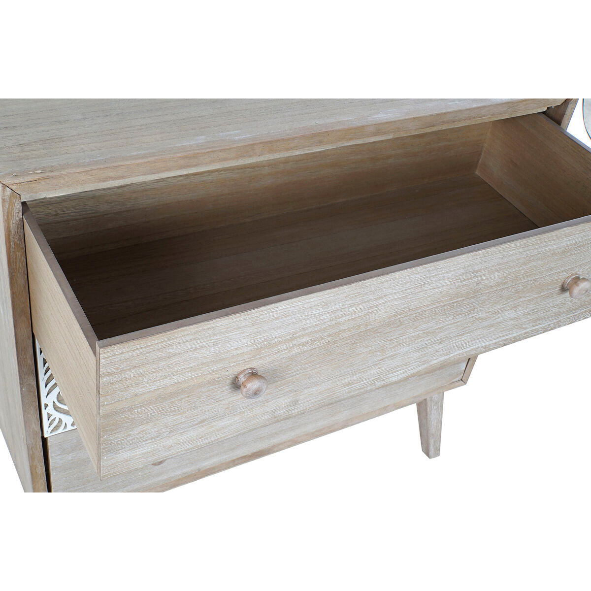 Chest of drawers DKD Home Decor 80 x 42 x 80 cm Natural White Leaf of a plant DKD Home Decor