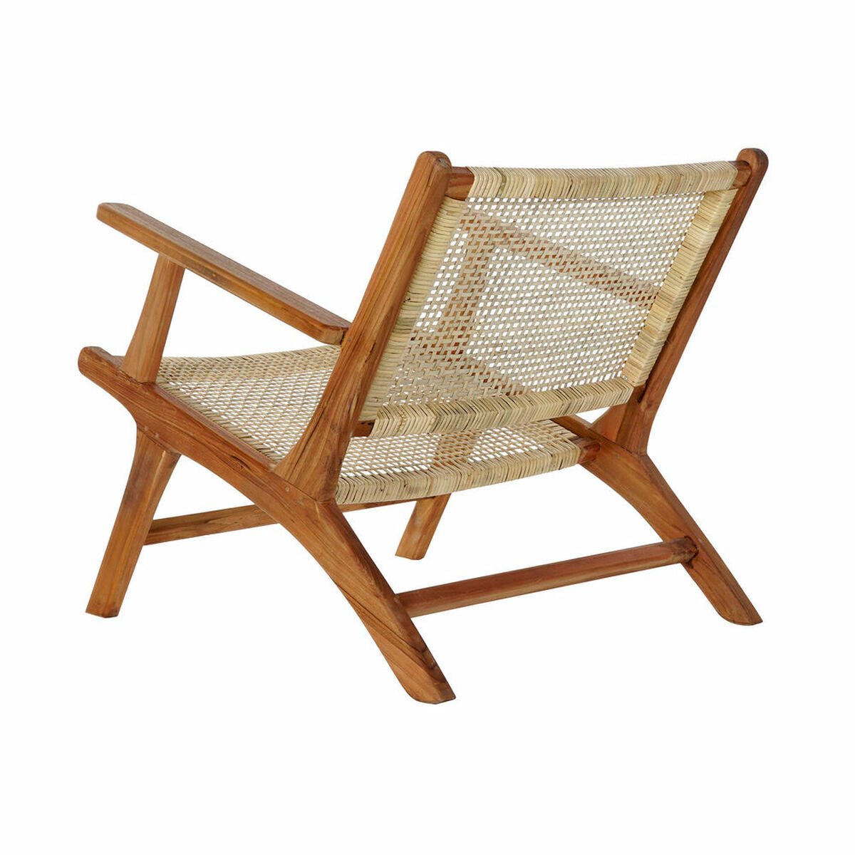 Armchair DKD Home Decor MB-182316 Natural Teak Light brown Rattan (69 x 78 x 68 cm)