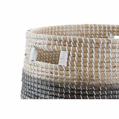 Basket set DKD Home Decor Natural Grey Seagrass (3 pcs) (37 x 37 x 40 cm) DKD Home Decor