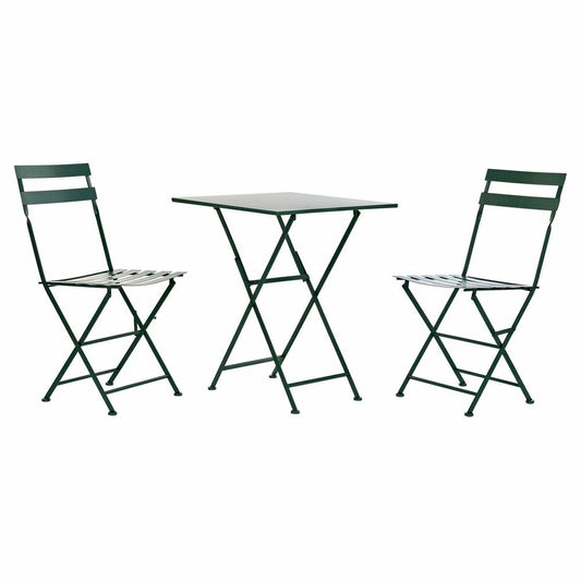 Table set with 2 chairs DKD Home Decor Metal 87 cm 60 x 60 x 75 cm