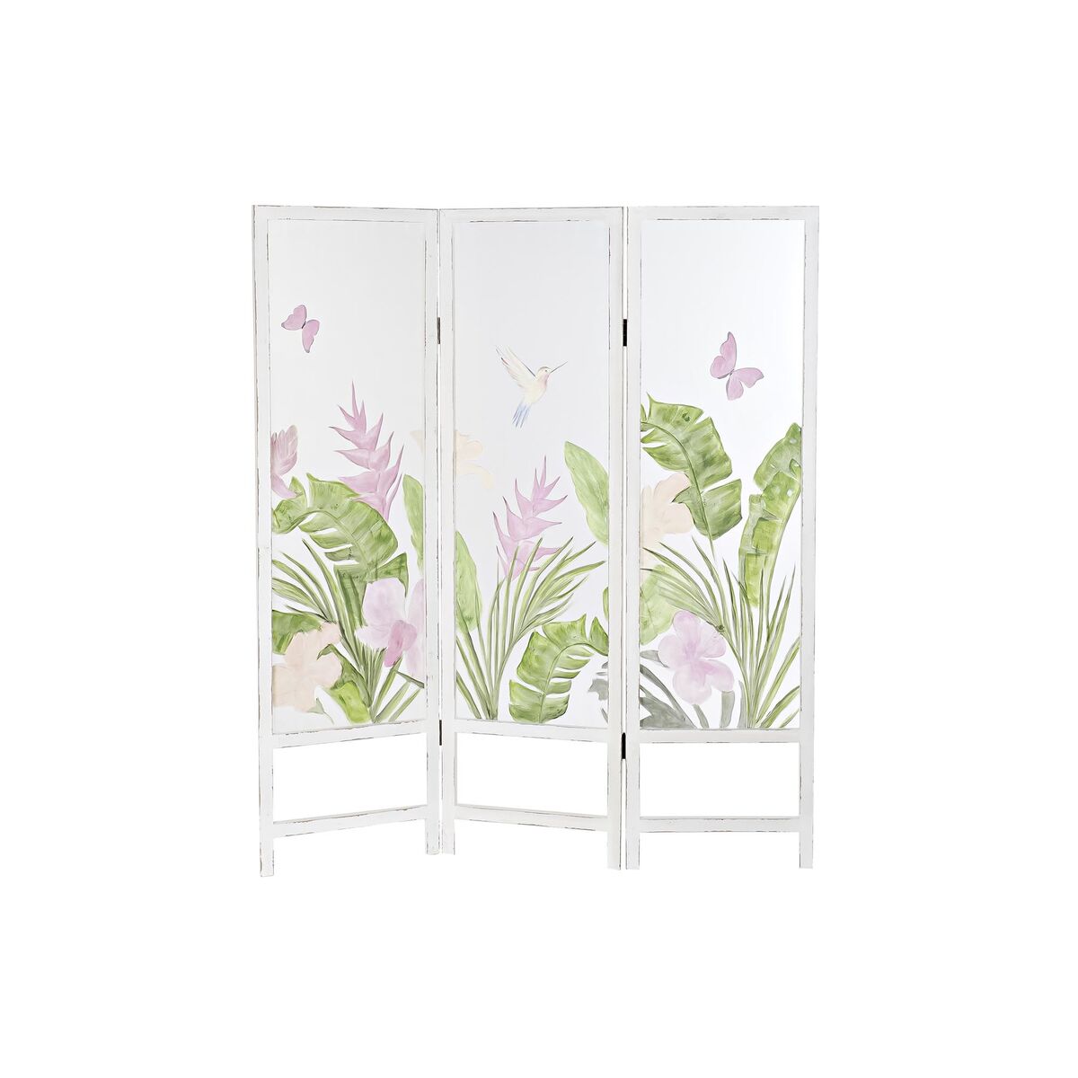 Folding screen DKD Home Decor Tropical Transparent MDF Wood 150 x 2 x 180 cm