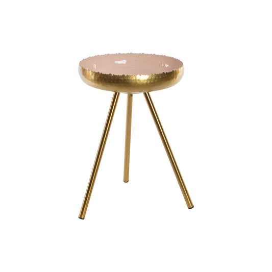 Side table DKD Home Decor Pink Golden Aluminium Lacquered (43 x 43 x 61 cm)