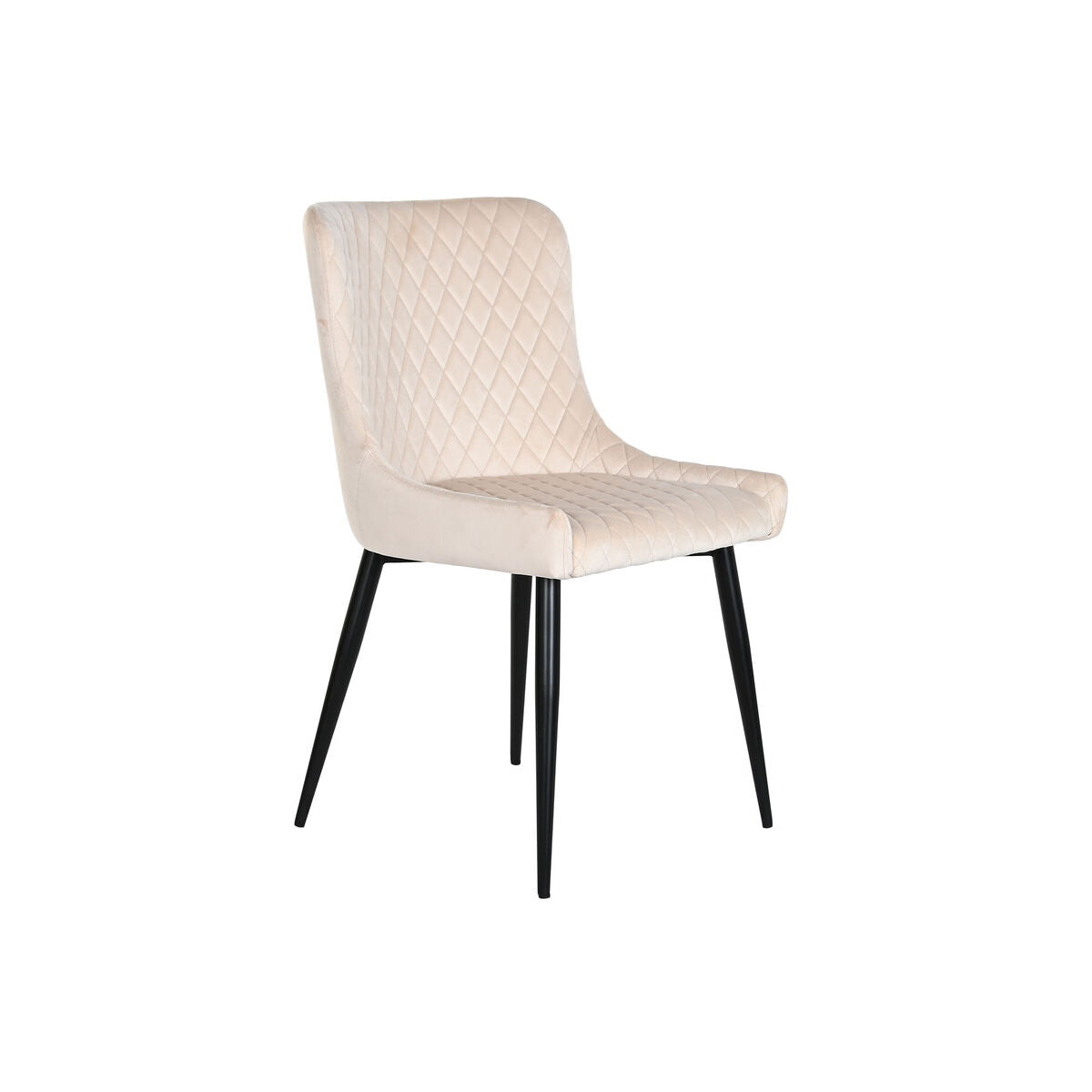 Dining Chair DKD Home Decor Beige Metal Polyester (56 x 51 x 84 cm)