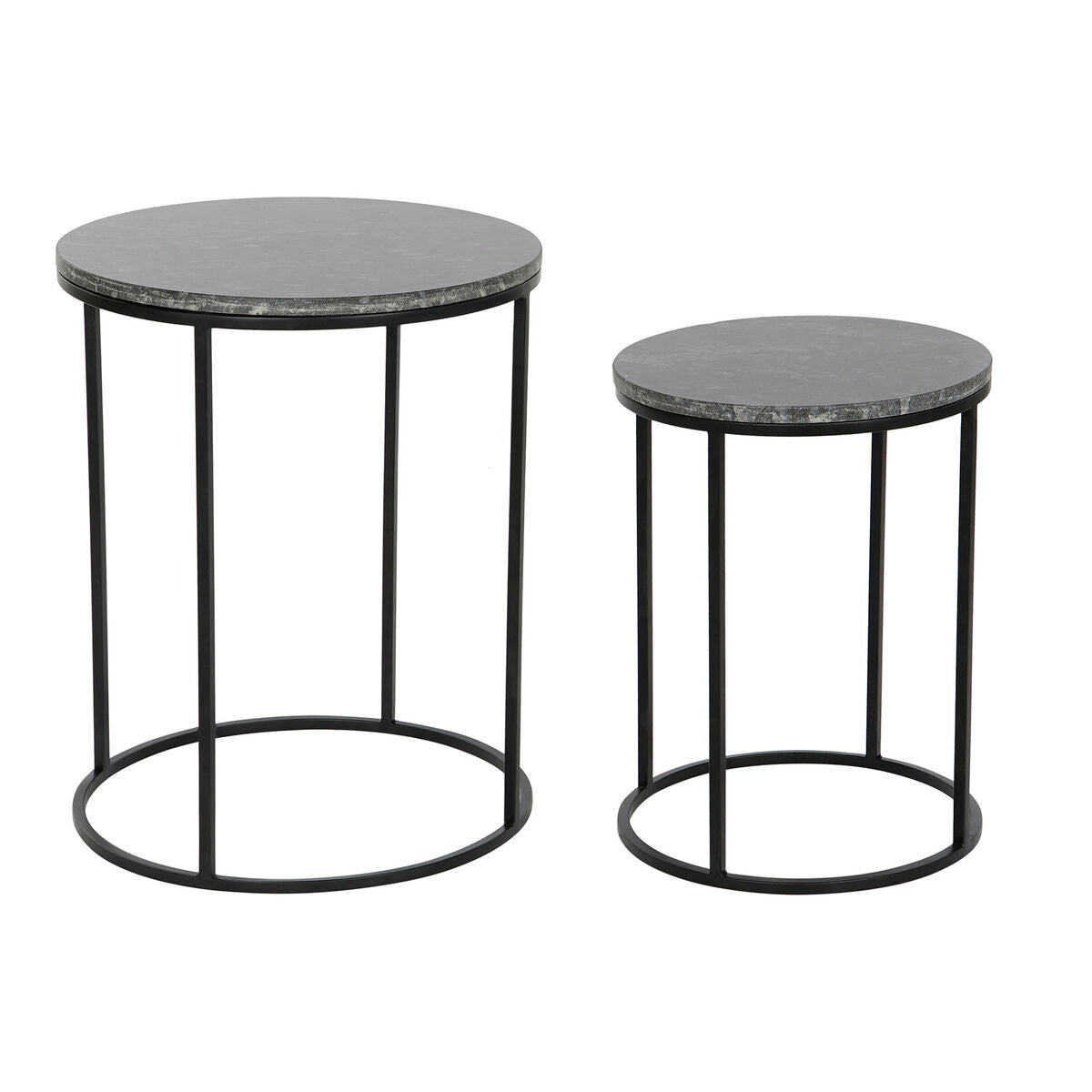 Set of 2 tables DKD Home Decor Black 46 x 46 x 58 cm