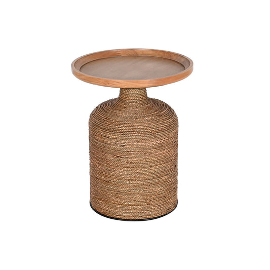 Side table Home ESPRIT Light brown Rope Fir 44 x 44 x 56 cm