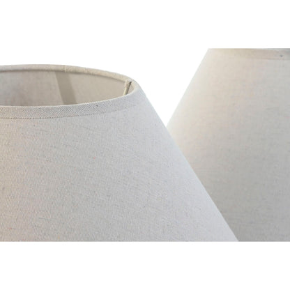 Lamp Shade Home ESPRIT Linen Metal 45 x 45 x 21 cm (2 Units) Home ESPRIT