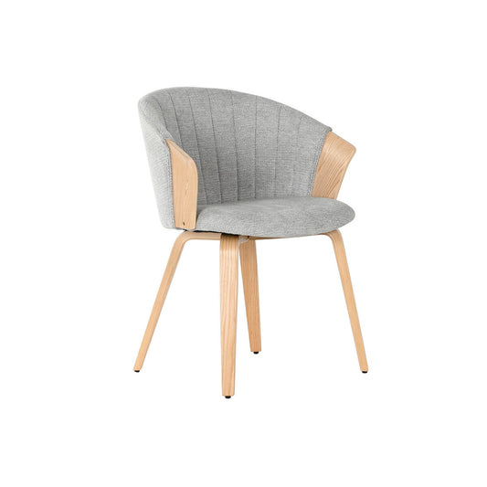 Dining Chair Home ESPRIT Grey Polyester Wood 60 x 57,5 x 79 cm