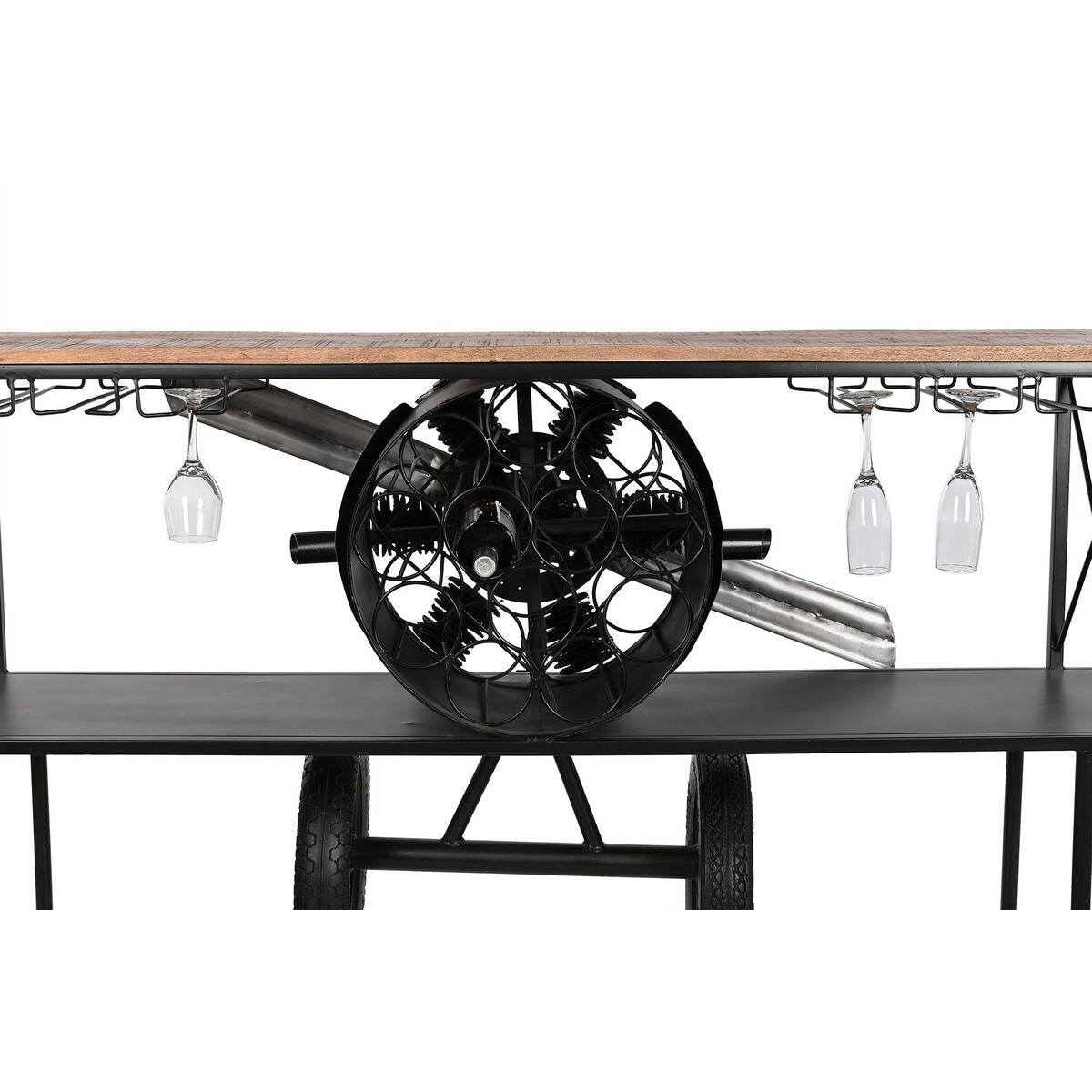 Console Home ESPRIT Brown Black Wood Metal 191 x 58 x 96 cm