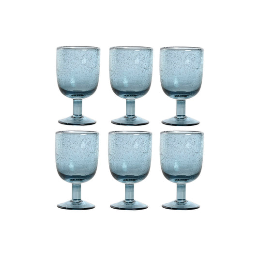 Tassenset Home ESPRIT Blau Kristall 300 ml 8 x 8 x 14 cm (6 Stück)