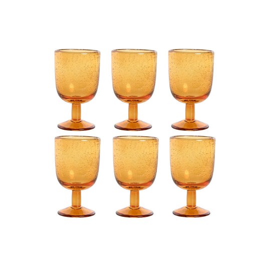 Tassenset Home ESPRIT Amber Crystal 300 ml 8 x 8 x 14 cm (6 Stück)