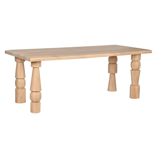 Dining Table Home ESPRIT Natural Mango wood 200 x 90 x 76 cm