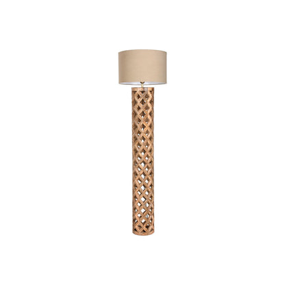 Floor Lamp Home ESPRIT Beige Natural Mango wood 220 V 41,5 x 41,5 x 158 cm Home ESPRIT