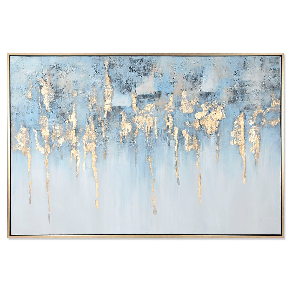 Painting Home ESPRIT Blue White Abstract Modern 187 x 3,8 x 126 cm Home ESPRIT