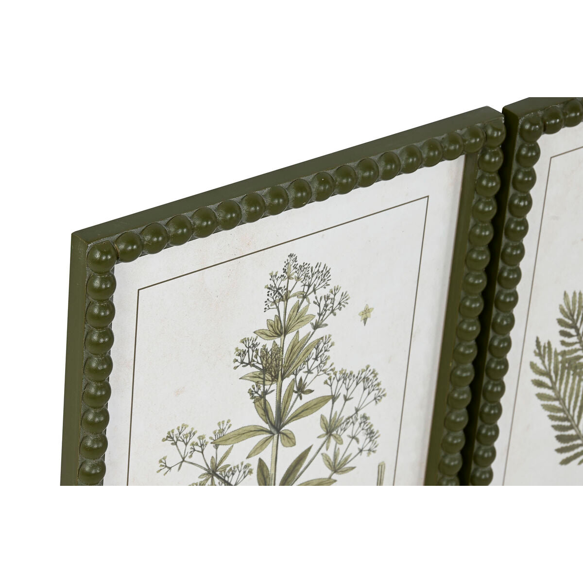 Painting Home ESPRIT Green Beige Shabby Chic Botanical plants 30 x 2,5 x 40 cm (4 Units) Home ESPRIT