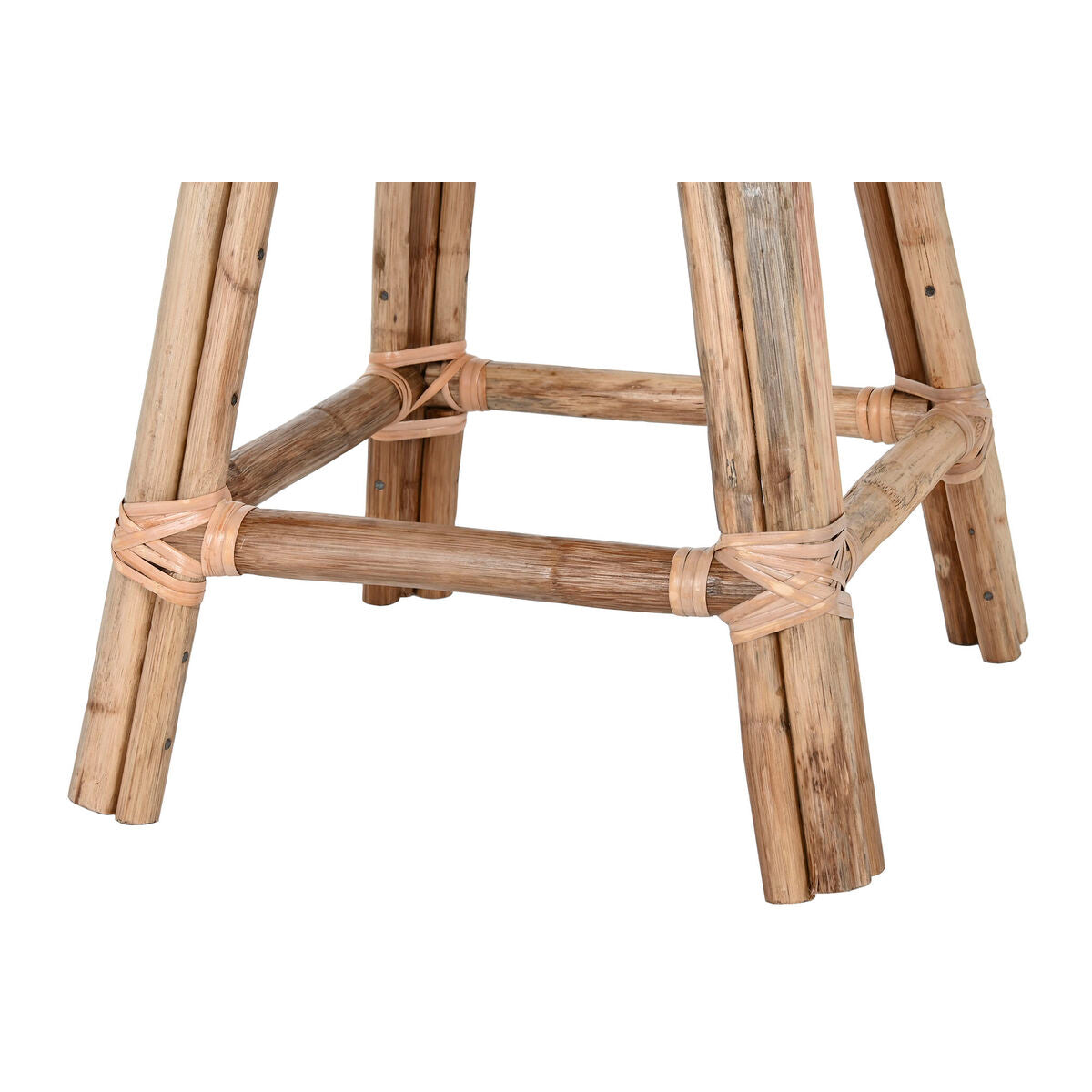 Stool Home ESPRIT Natural wicker Rattan 37 X 37 X 49,5 cm