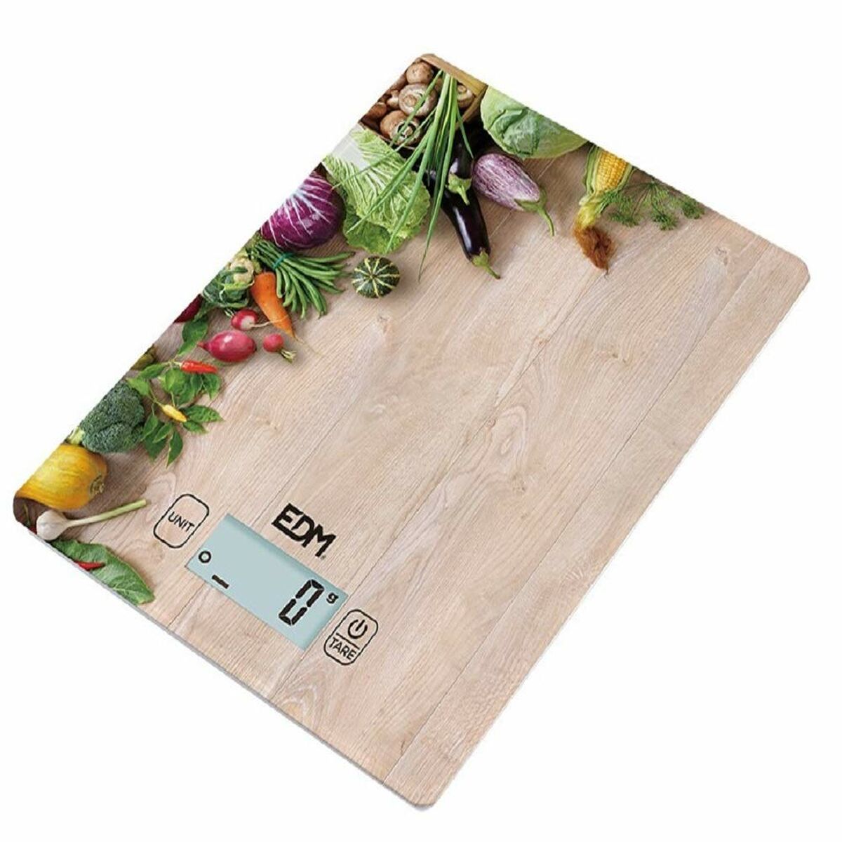 kitchen scale EDM 07527 Brown Wood 5 kg