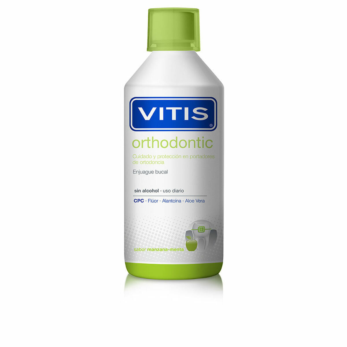 Mundwasser Vitis Kieferorthopädie Minze Apfel 1 L