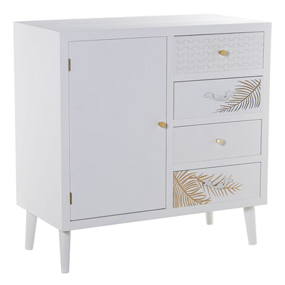 Sideboard Alexandra House Living White Golden Wood 80 x 80 x 40 cm Alexandra House Living