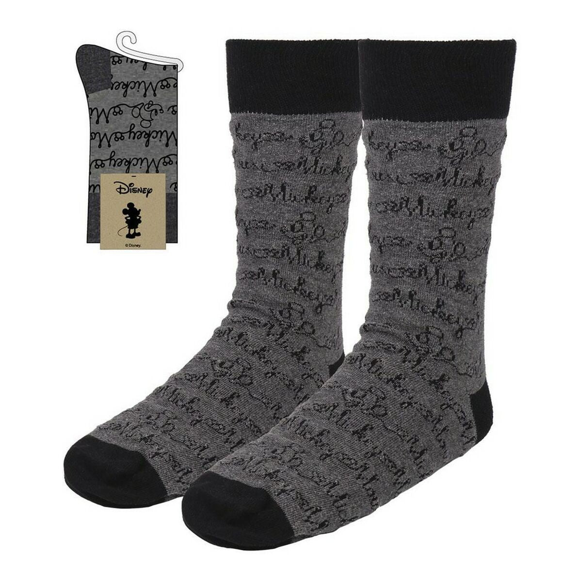 Socks Mickey Mouse Grey Dark grey Mickey Mouse