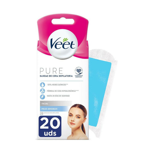 Facial Hair Removal Strips Veet Sensitive skin 20 Units